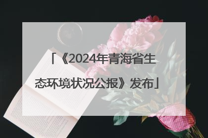 《2024年青海省生态环境状况公报》发布
