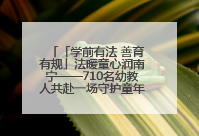 「学前有法 善育有规」法暖童心润南宁——710名幼教人共赴一场守护童年的法治之约