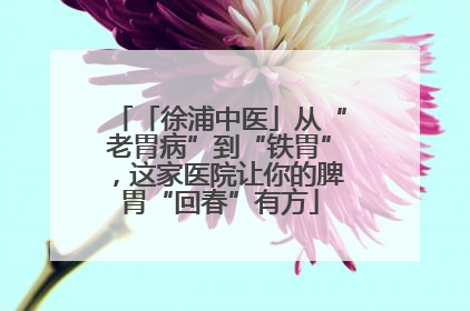 「徐浦中医」从“老胃病”到“铁胃”，这家医院让你的脾胃“回春”有方