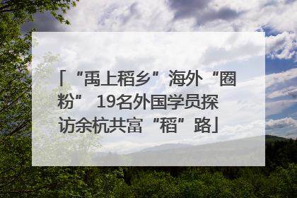 “禹上稻乡”海外“圈粉” 19名外国学员探访余杭共富“稻”路