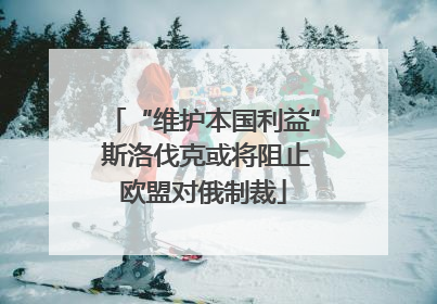 “维护本国利益” 斯洛伐克或将阻止欧盟对俄制裁