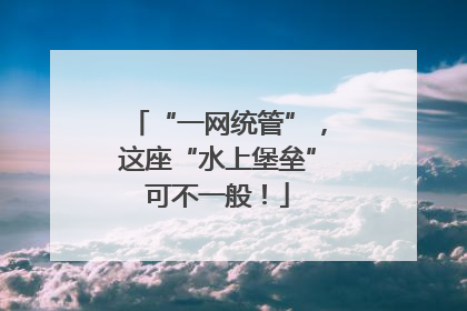 “一网统管”，这座“水上堡垒”可不一般！