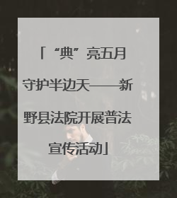 “典”亮五月 守护半边天——新野县法院开展普法宣传活动