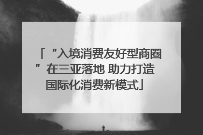 “入境消费友好型商圈”在三亚落地 助力打造国际化消费新模式