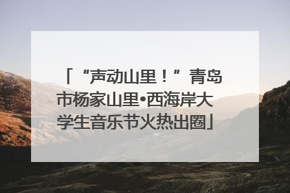 “声动山里！”青岛市杨家山里•西海岸大学生音乐节火热出圈