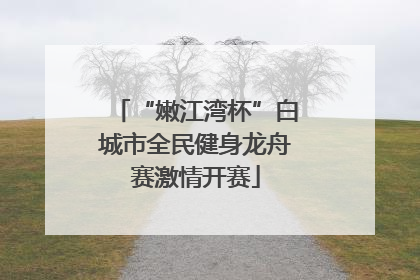 “嫩江湾杯”白城市全民健身龙舟赛激情开赛