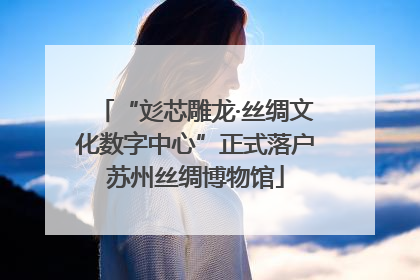 “彣芯雕龙·丝绸文化数字中心”正式落户苏州丝绸博物馆