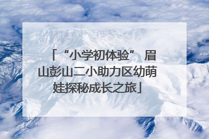 “小学初体验” 眉山彭山二小助力区幼萌娃探秘成长之旅