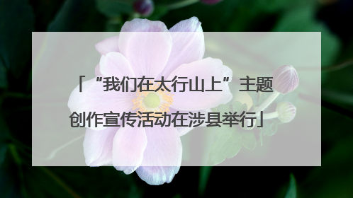 “我们在太行山上”主题创作宣传活动在涉县举行