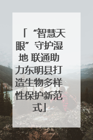 “智慧天眼”守护湿地 联通助力东明县打造生物多样性保护新范式