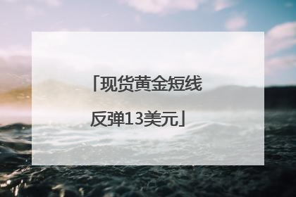 现货黄金短线反弹13美元