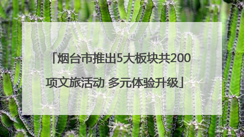 烟台市推出5大板块共200项文旅活动 多元体验升级