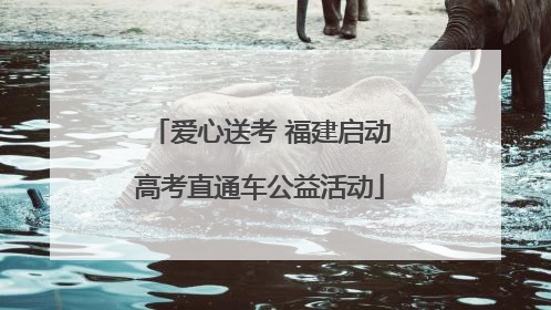 爱心送考 福建启动高考直通车公益活动