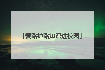 爱路护路知识进校园