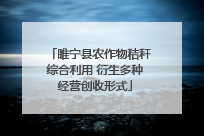 睢宁县农作物秸秆综合利用 衍生多种经营创收形式