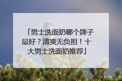 男士洗面奶哪个牌子最好？清爽无负担！十大男士洗面奶推荐