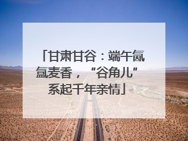 甘肃甘谷：端午氤氲麦香，“谷角儿”系起千年亲情