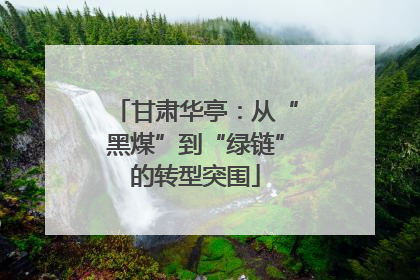 甘肃华亭：从“黑煤”到“绿链”的转型突围