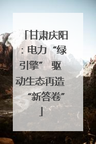 甘肃庆阳：电力“绿引擎” 驱动生态再造“新答卷”
