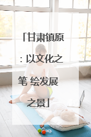 甘肃镇原：以文化之笔 绘发展之景