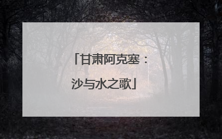 甘肃阿克塞：沙与水之歌