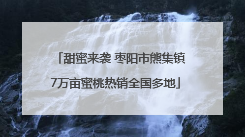 甜蜜来袭 枣阳市熊集镇7万亩蜜桃热销全国多地