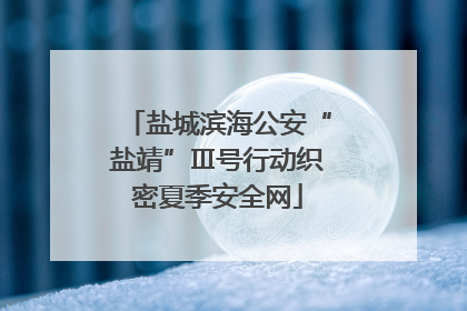 盐城滨海公安“盐靖”Ⅲ号行动织密夏季安全网