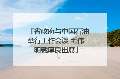 省政府与中国石油举行工作会谈 毛伟明戴厚良出席
