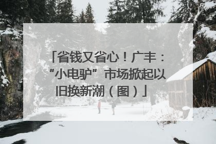 省钱又省心！广丰：“小电驴”市场掀起以旧换新潮（图）