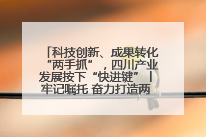 科技创新、成果转化“两手抓”，四川产业发展按下“快进键”丨牢记嘱托 奋力打造两高地两基地一屏障