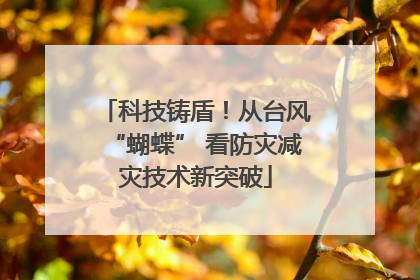 科技铸盾！从台风“蝴蝶” 看防灾减灾技术新突破