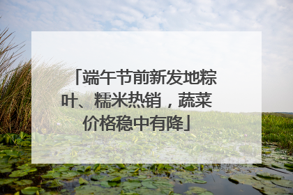 端午节前新发地粽叶、糯米热销，蔬菜价格稳中有降