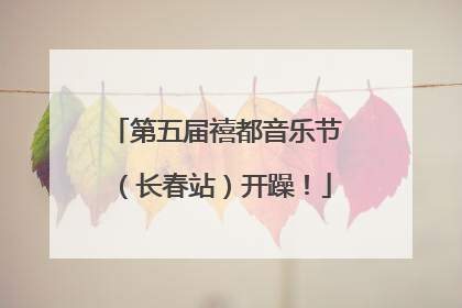 第五届禧都音乐节（长春站）开躁！