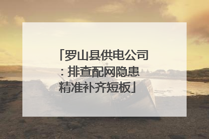 罗山县供电公司：排查配网隐患 精准补齐短板