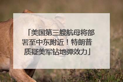 美国第三艘航母将部署至中东附近！特朗普质疑美军钻地弹效力