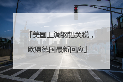 美国上调钢铝关税，欧盟德国最新回应