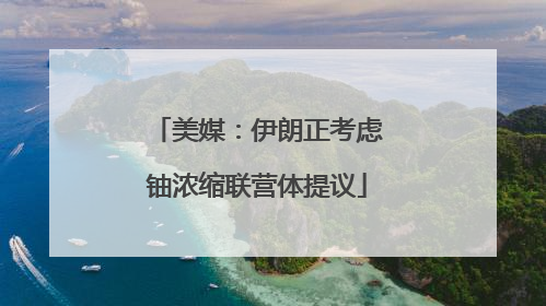 美媒：伊朗正考虑铀浓缩联营体提议