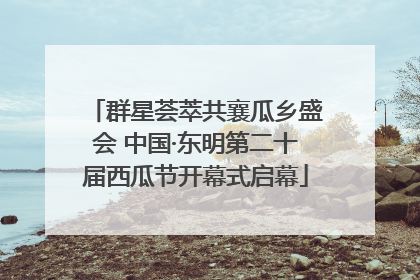 群星荟萃共襄瓜乡盛会 中国·东明第二十届西瓜节开幕式启幕