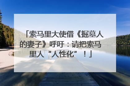 索马里大使借《掘墓人的妻子》呼吁：请把索马里人“人性化”！