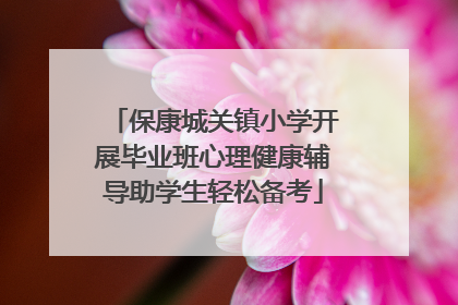 保康城关镇小学开展毕业班心理健康辅导助学生轻松备考