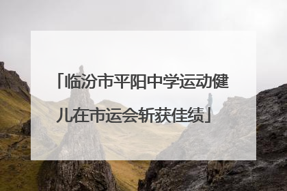 临汾市平阳中学运动健儿在市运会斩获佳绩