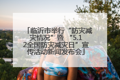 临沂市举行“防灾减灾情况”暨 “5.12全国防灾减灾日”宣传活动新闻发布会