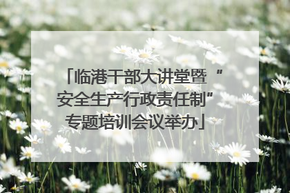 临港干部大讲堂暨“安全生产行政责任制”专题培训会议举办