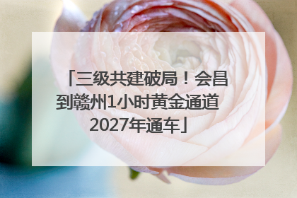 三级共建破局！会昌到赣州1小时黄金通道2027年通车