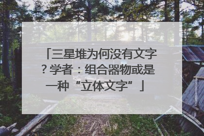 三星堆为何没有文字？学者：组合器物或是一种“立体文字”