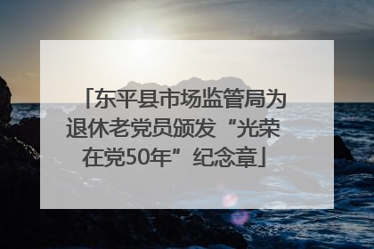 东平县市场监管局为退休老党员颁发“光荣在党50年”纪念章