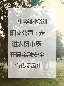 中华财险浏阳支公司：走进农贸市场 开展金融安全宣传活动