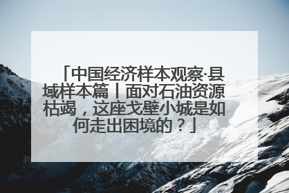 中国经济样本观察·县域样本篇丨面对石油资源枯竭，这座戈壁小城是如何走出困境的？