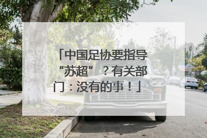中国足协要指导“苏超”？有关部门：没有的事！