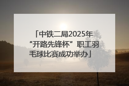 中铁二局2025年“开路先锋杯”职工羽毛球比赛成功举办